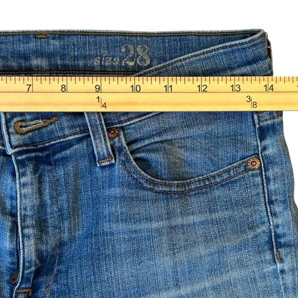 J. Crew Women's Vintage Cropped Straight Leg Jeans Size 28 - Picture 6 of 8